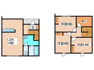 Himawari B棟の物件間取画像